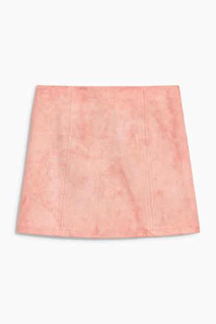 Pink Suedette Skirt (3-16yrs)